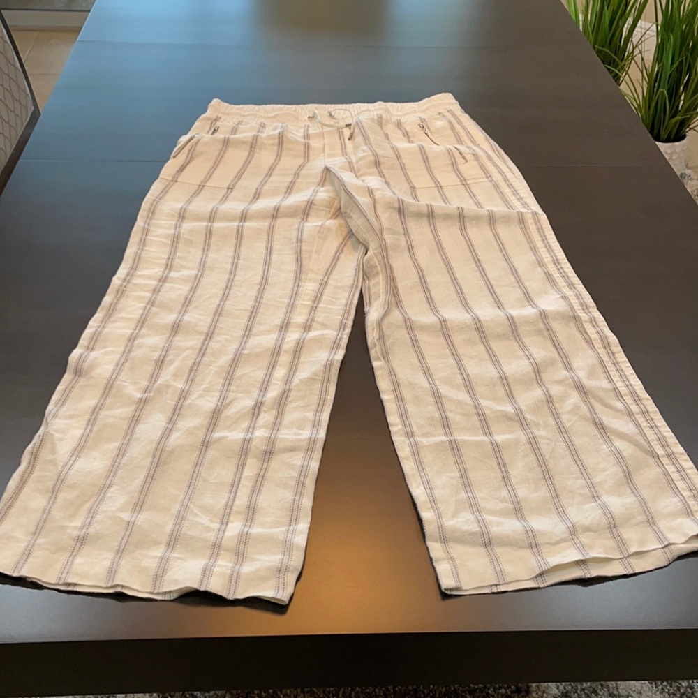 Athleta wide leg linen pant